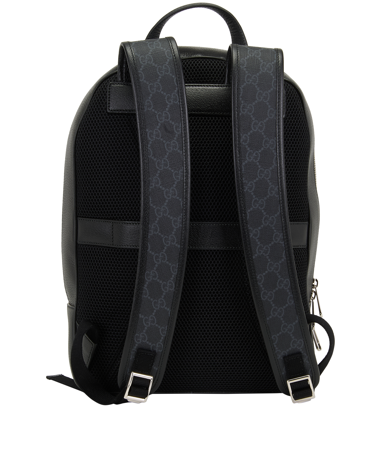 GG Backpack, &pound;750, Handbags, Black, Canvas/Leather, Back view
